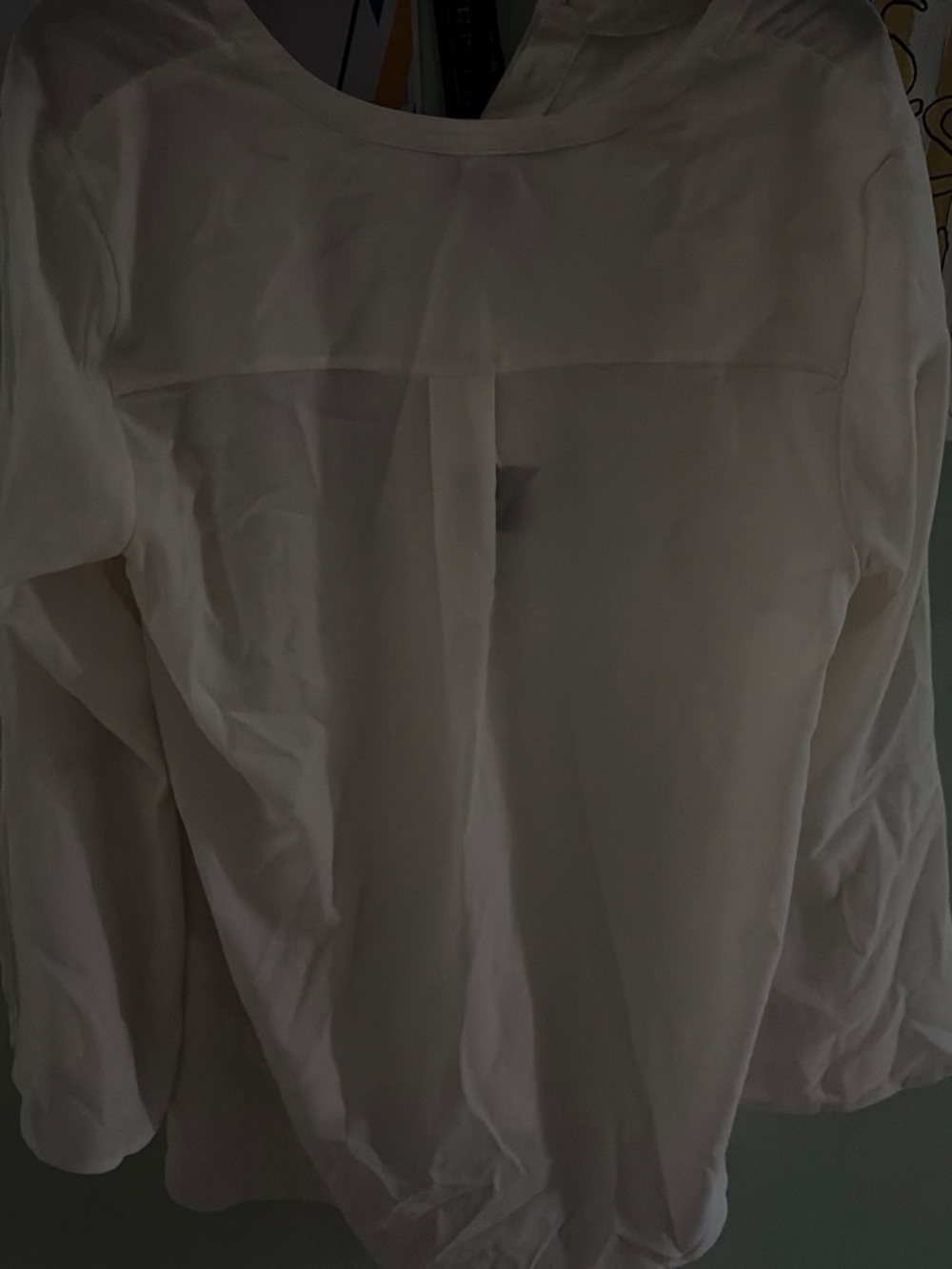 Banana Republic White Long-Sleeve Blouse